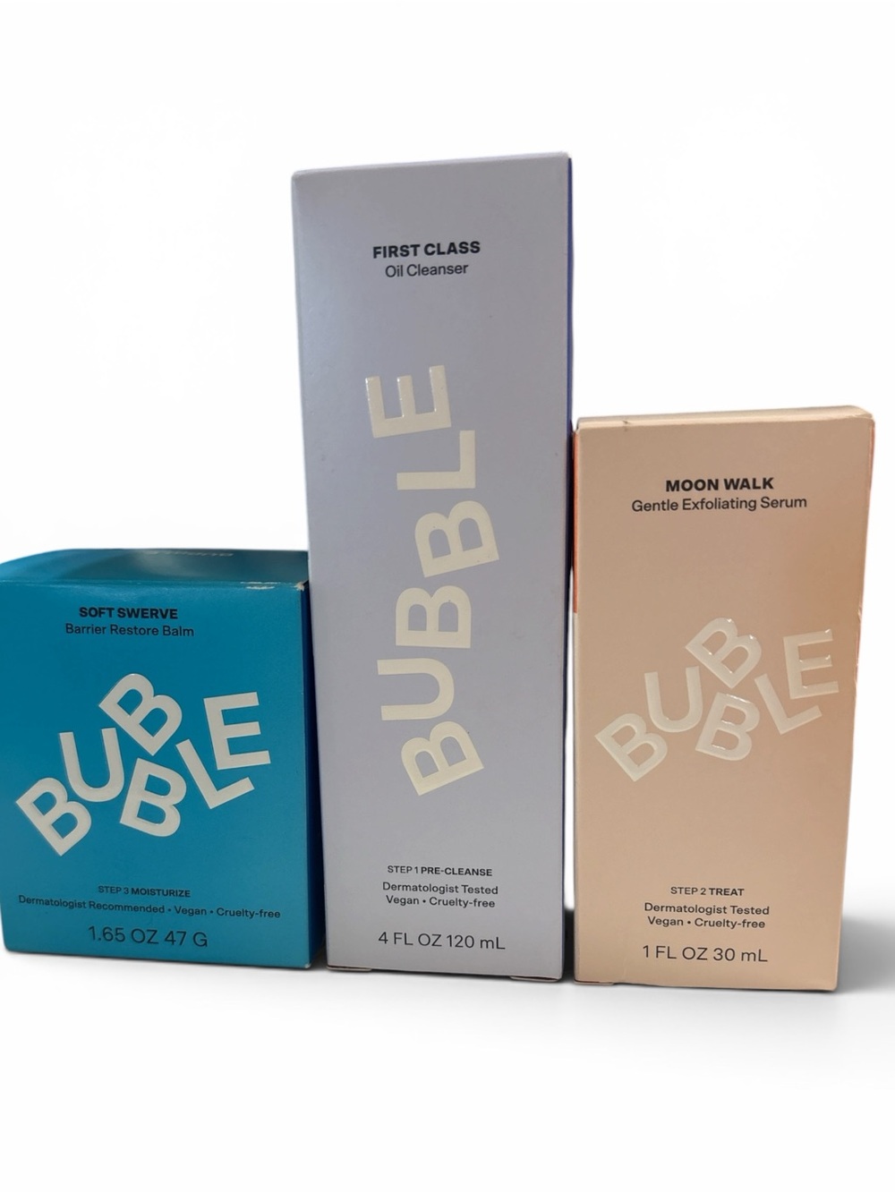 BUBBLE First Class Oil Cleanser, Moon Walk Serum/soft swerve barrier restore(120